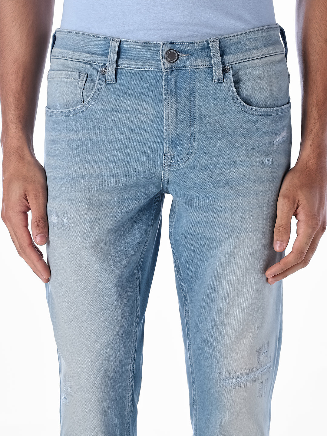 Mildly Distressed Glenn Slim Fit Jeans