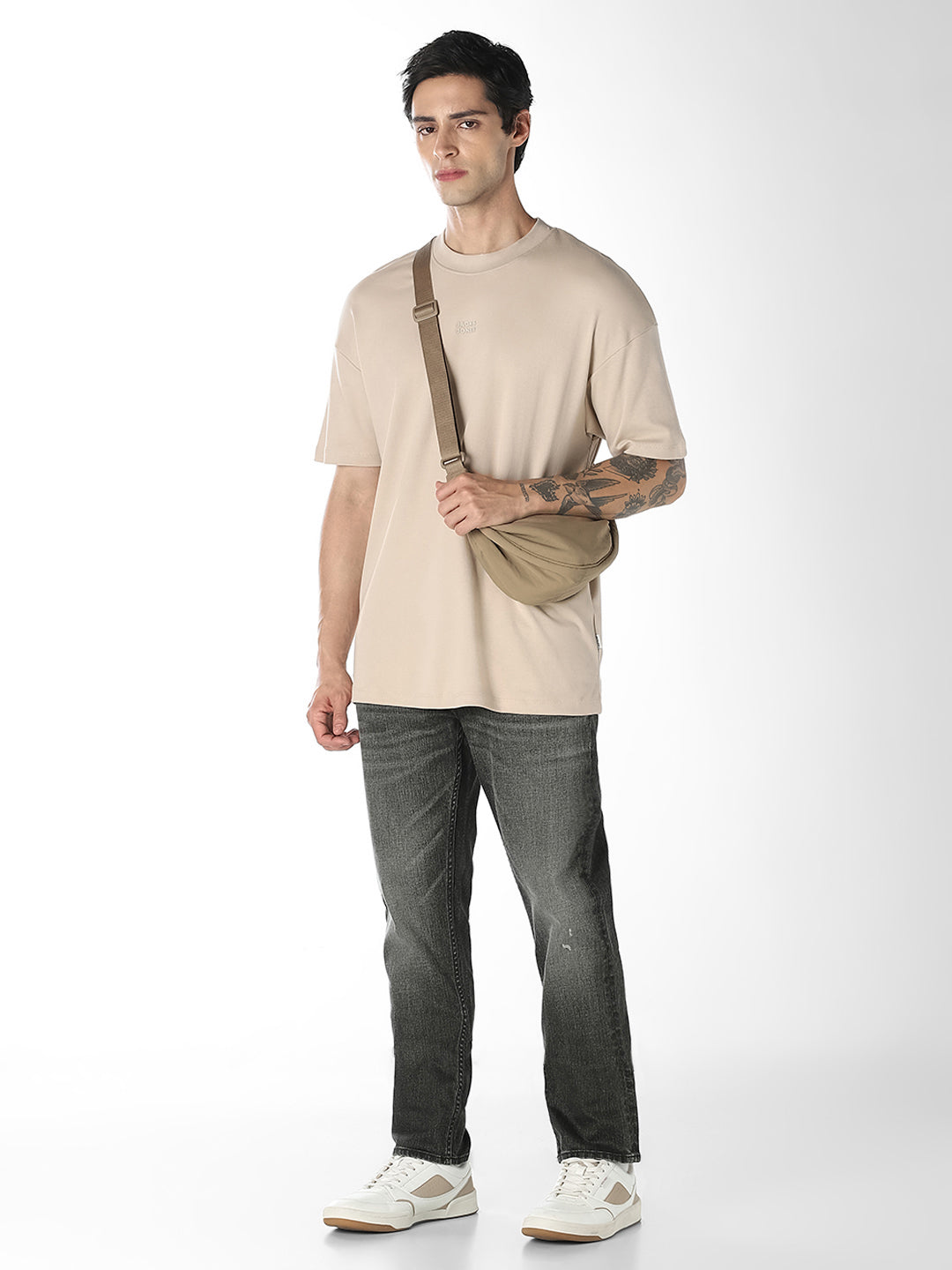 Olive Heavily Washed TIM Anti Fit Jeans