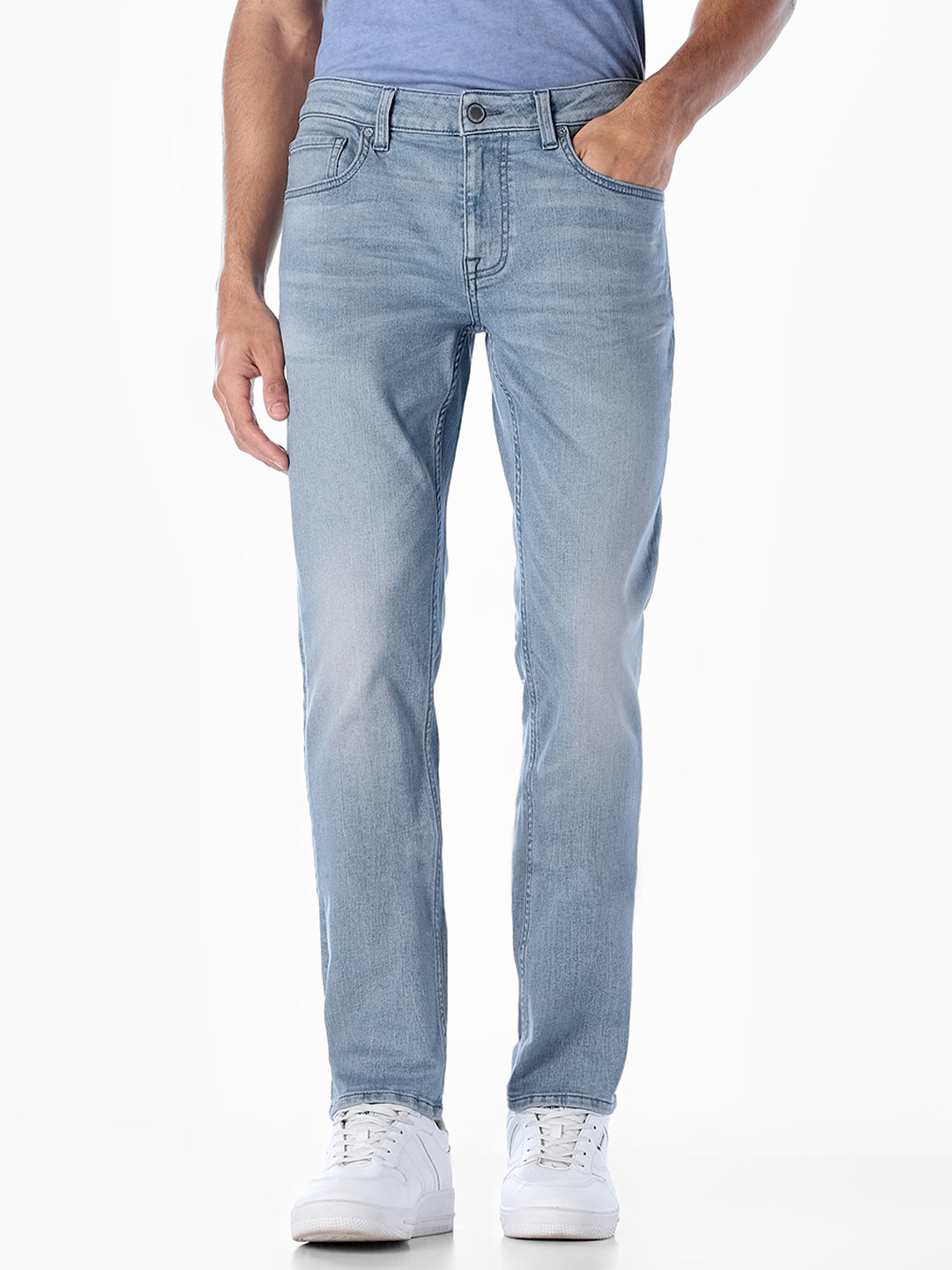 Light Blue Cropped Tim Anti Fit Jeans