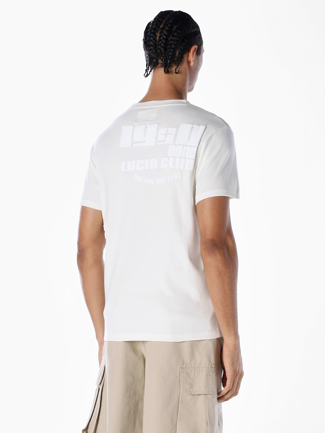 Off-White Tonal Embossed Logo Cotton T-shirt