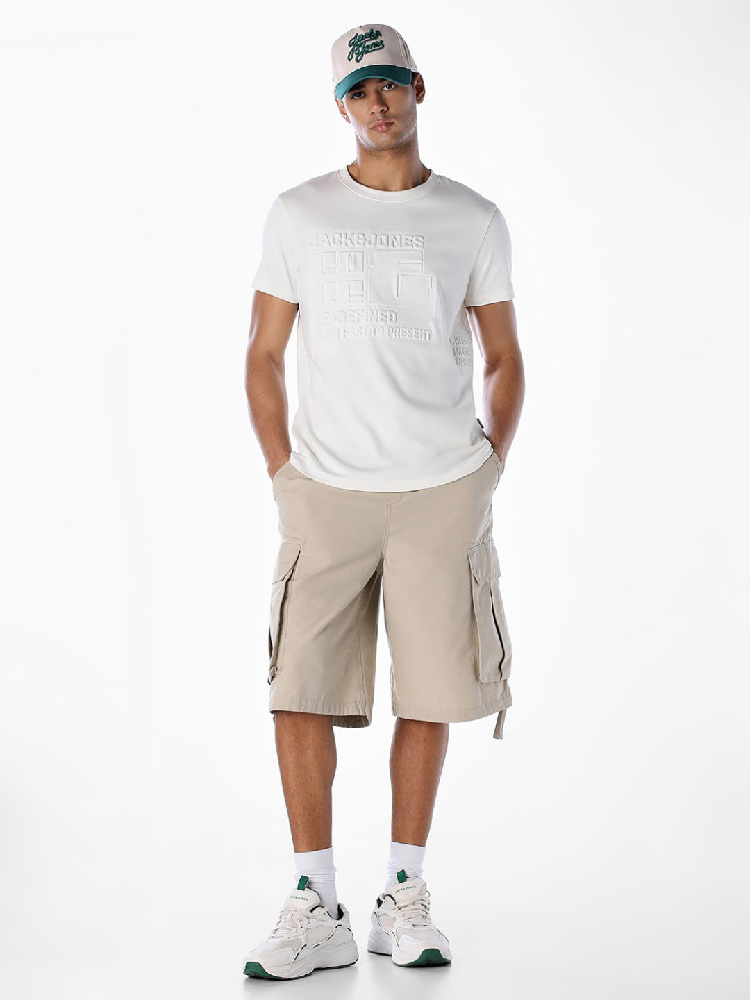 Off-White Tonal Embossed Logo Cotton T-shirt