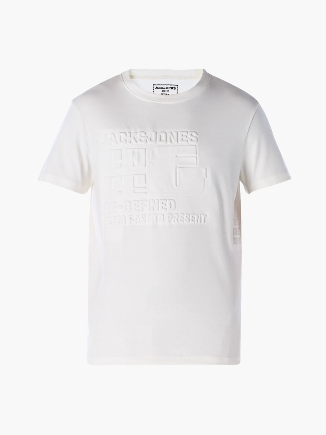 Off-White Tonal Embossed Logo Cotton T-shirt