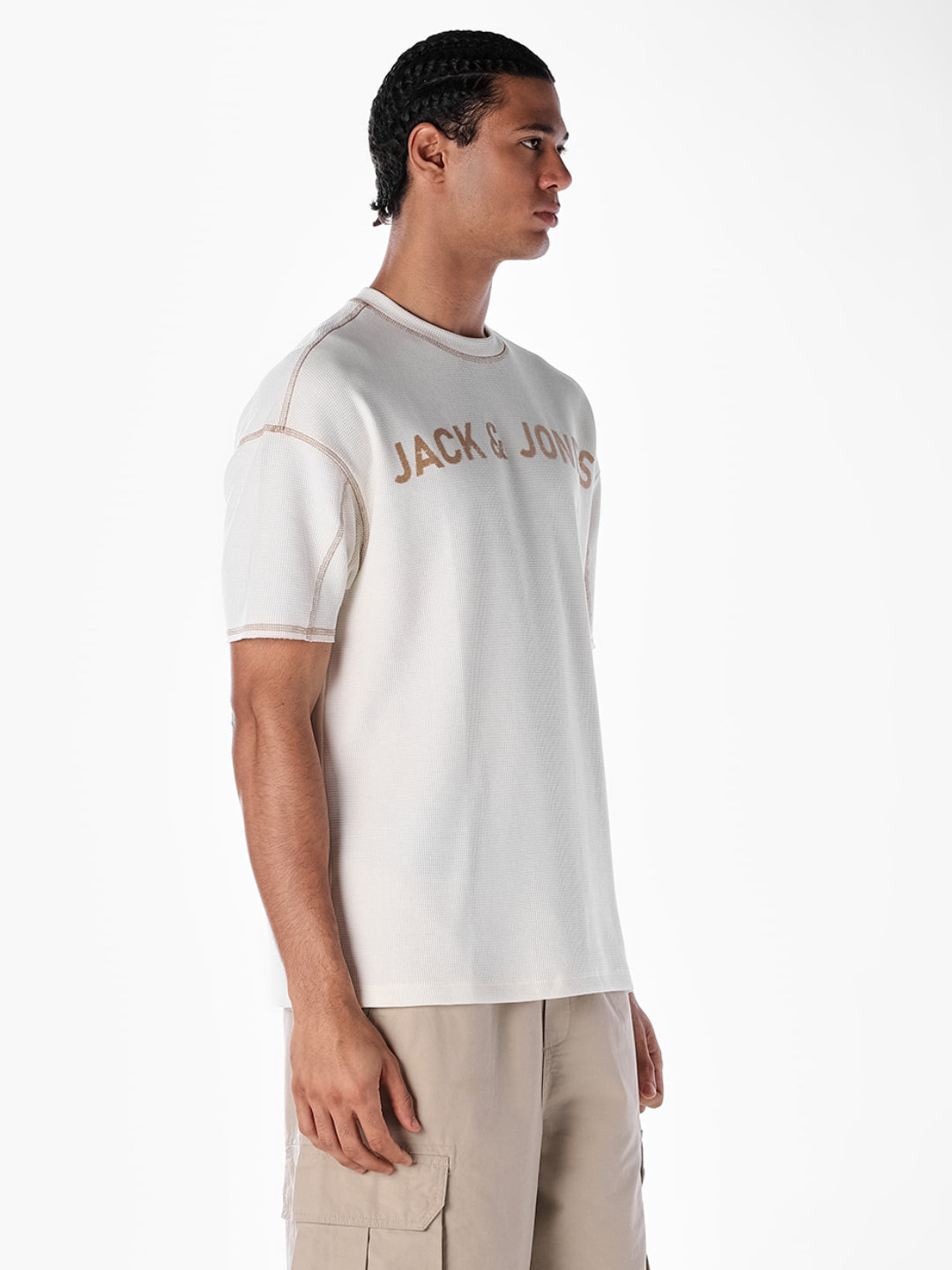 Contrast Stitch Boxy Fit T-shirt