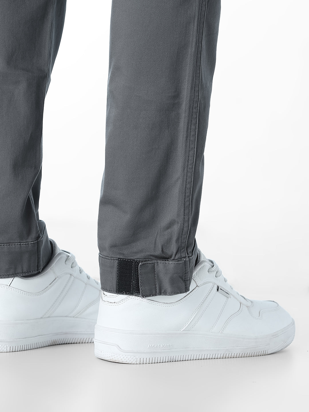 Grey 6 Pocket Regular Fit Cargos