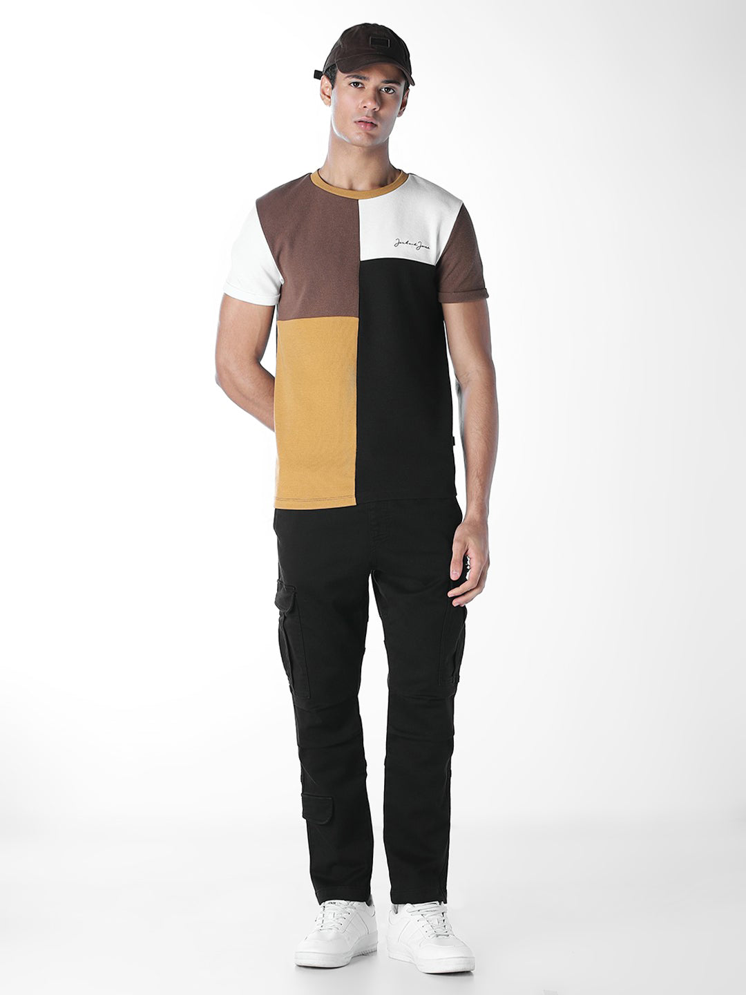 Black Regular Fit Cargos