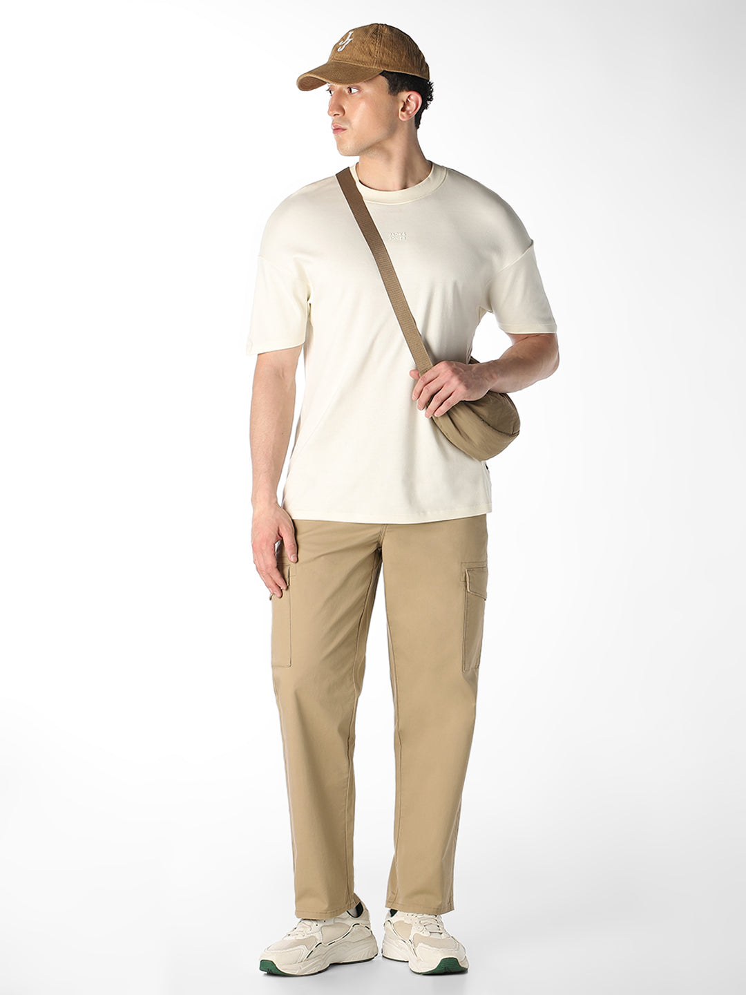 Beige 6 Pocket Cargo Pants