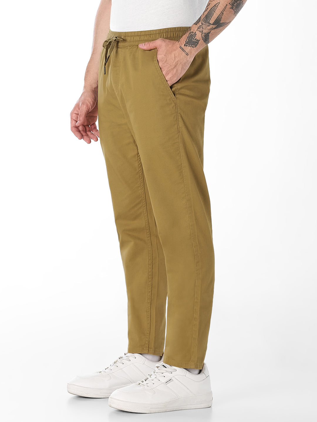 Khaki Regular Fit Pants