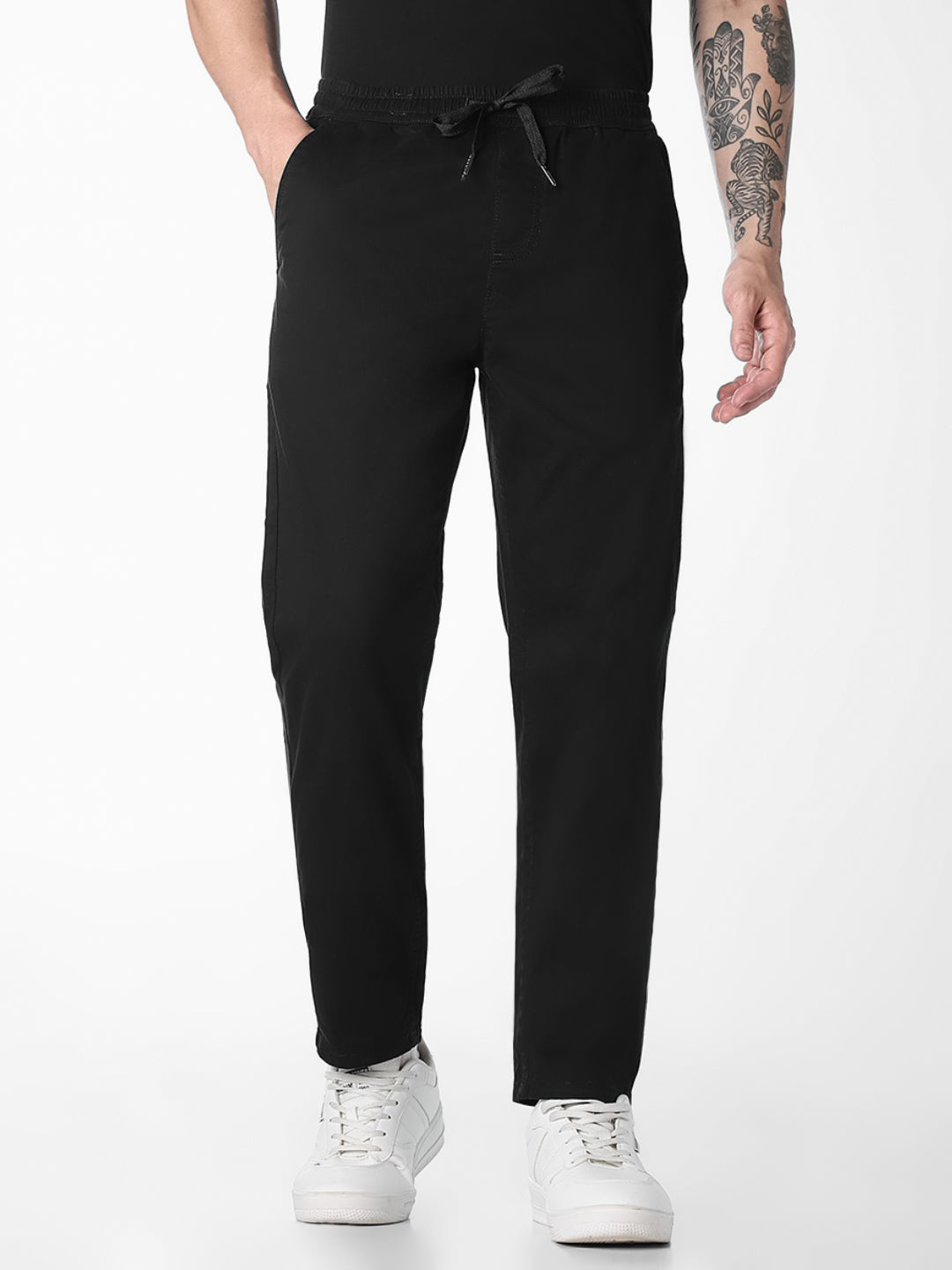 Black 4 Pocket Cotton Pants