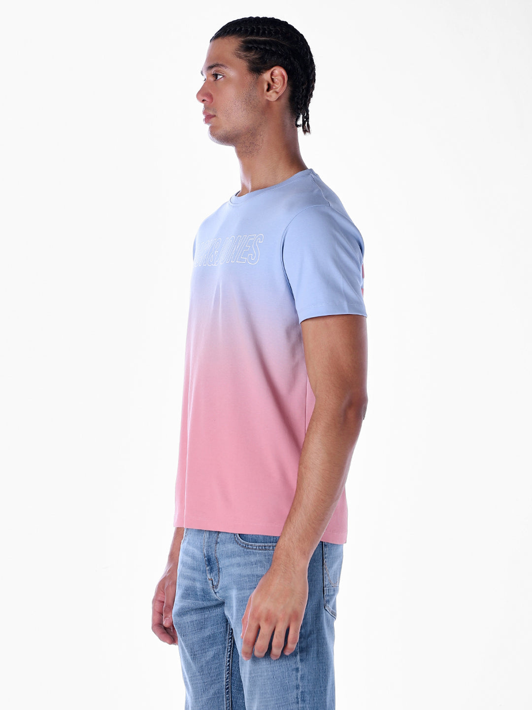 Ombre Cotton Crew Neck T-shirt