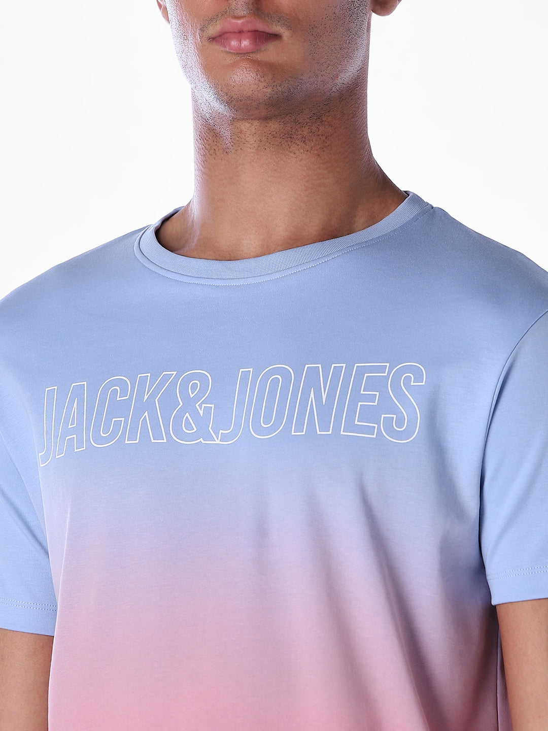 Ombre Cotton Crew Neck T-shirt