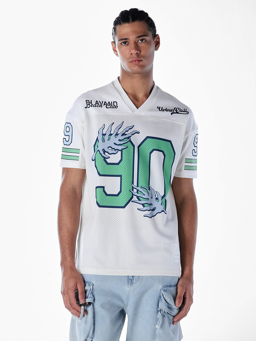 Cut & Sew Printed Oversized T-shirt