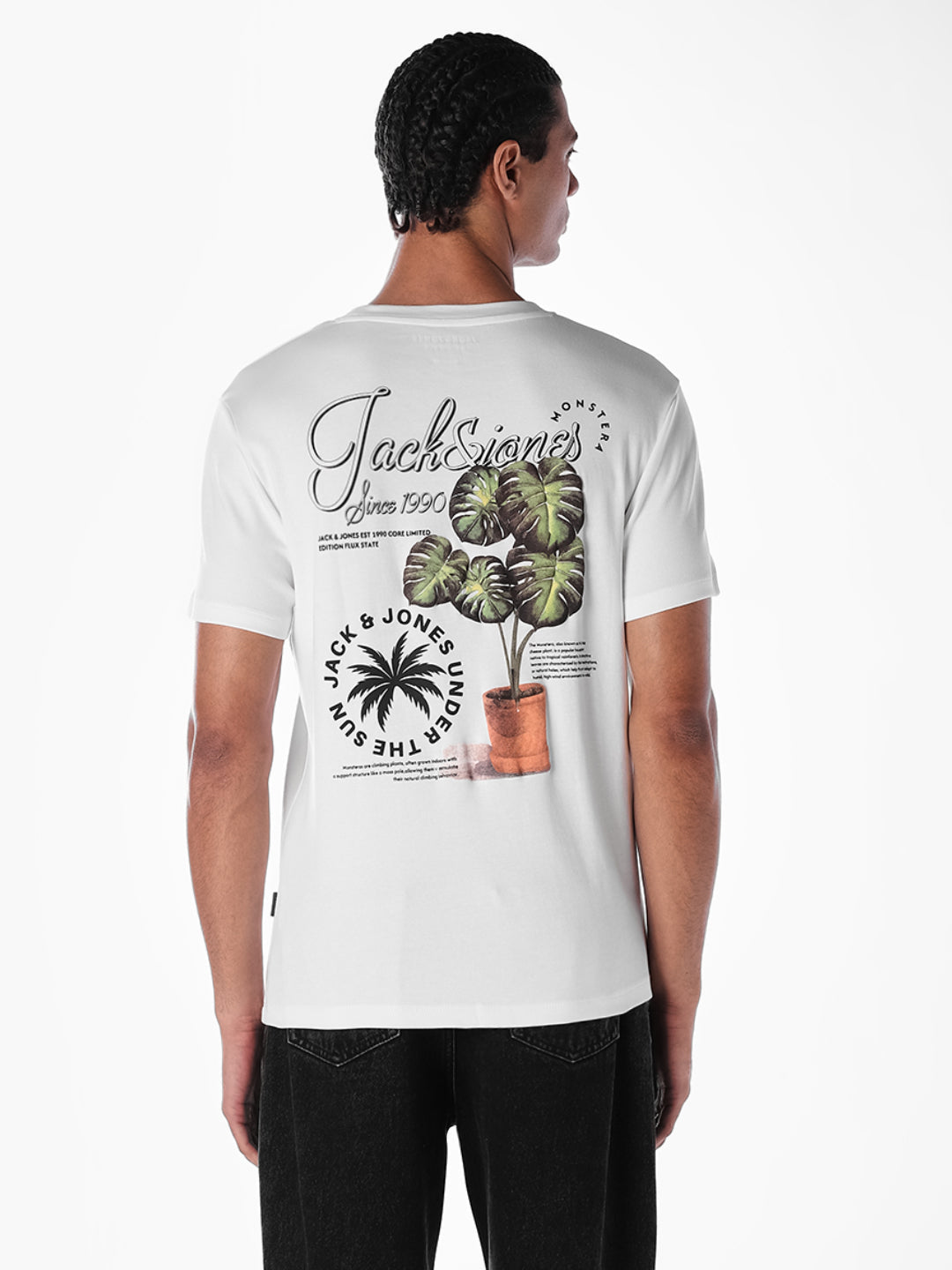 White Printed Cotton T-shirt