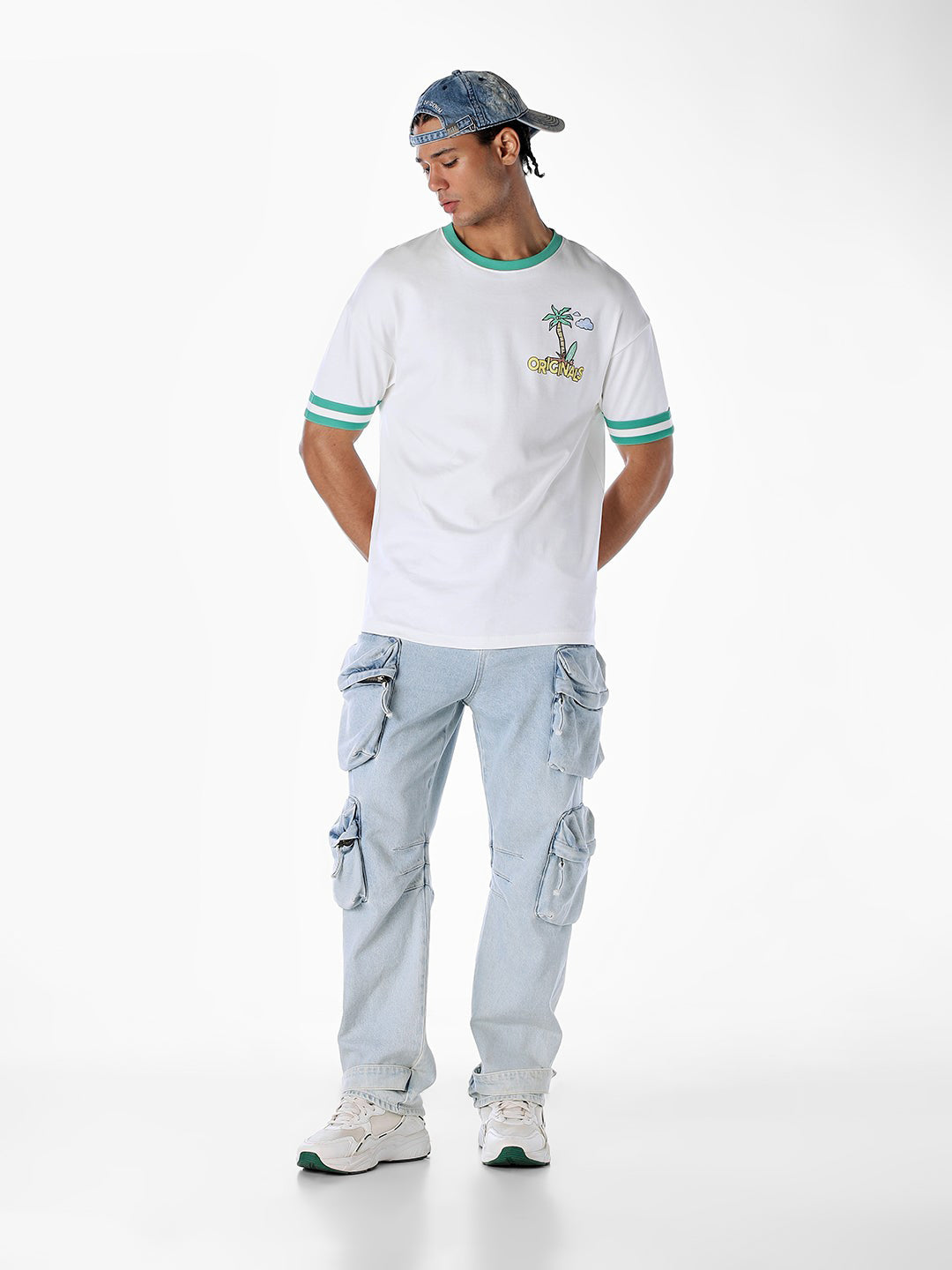 Contrast Tipping Oversized T-shirt