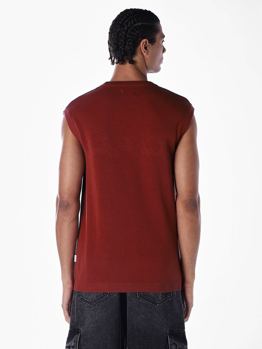 Applique Patchwork Sleeveless T-shirt