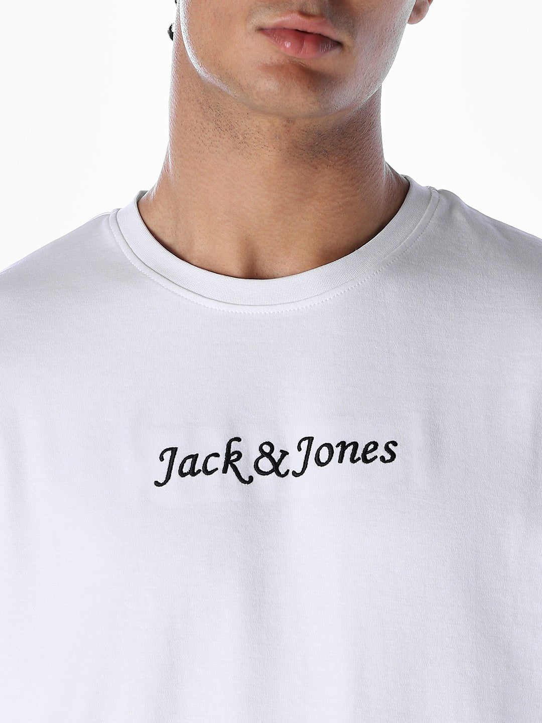 White Printed Boxy Fit T-shirt