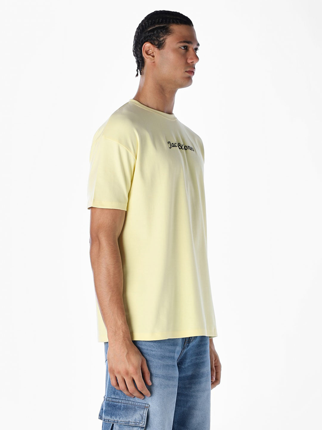 Yellow Printed Boxy Fit T-shirt