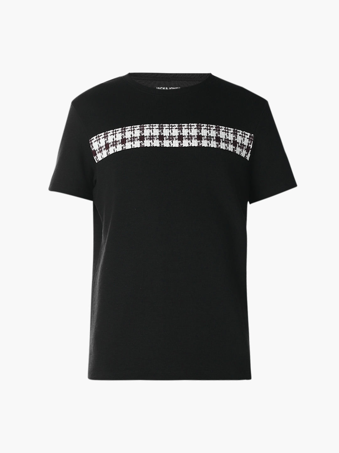 Cut & Sew Cotton Crew Neck T-shirt