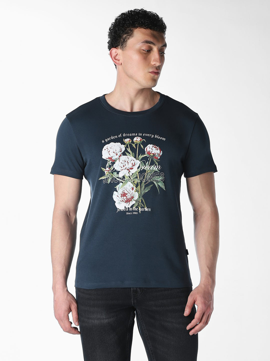 Floral Print Crew Neck T-shirt