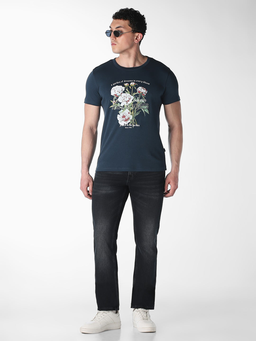 Floral Print Crew Neck T-shirt