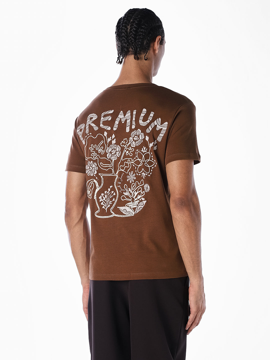 Embroidered Back Graphic T-shirt