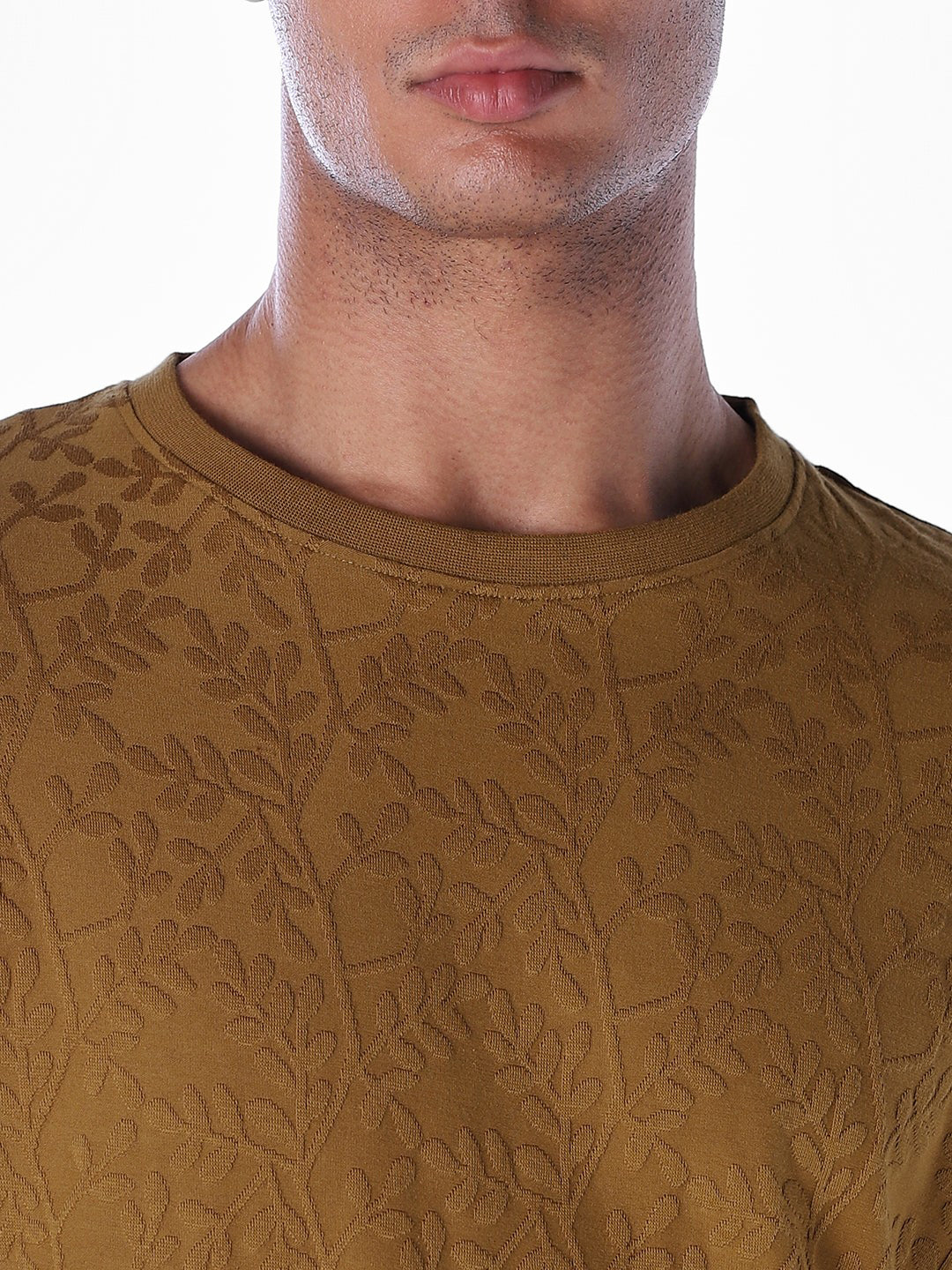 Jacquard Crew Neck T-shirt