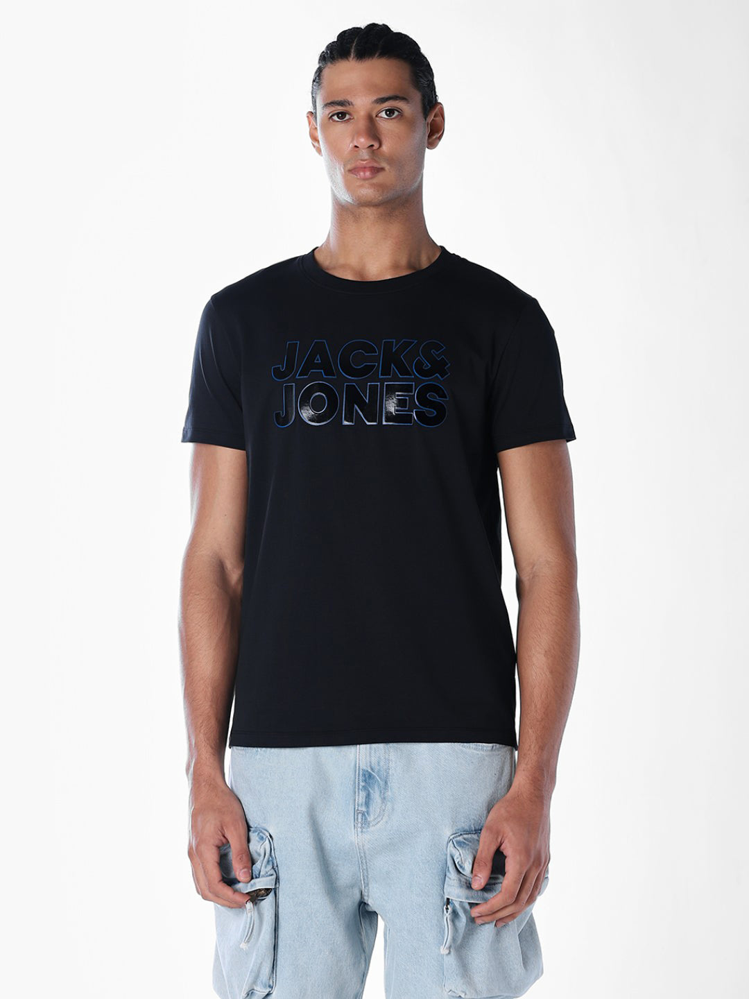 Logo Print Crew Neck T-shirt - Black