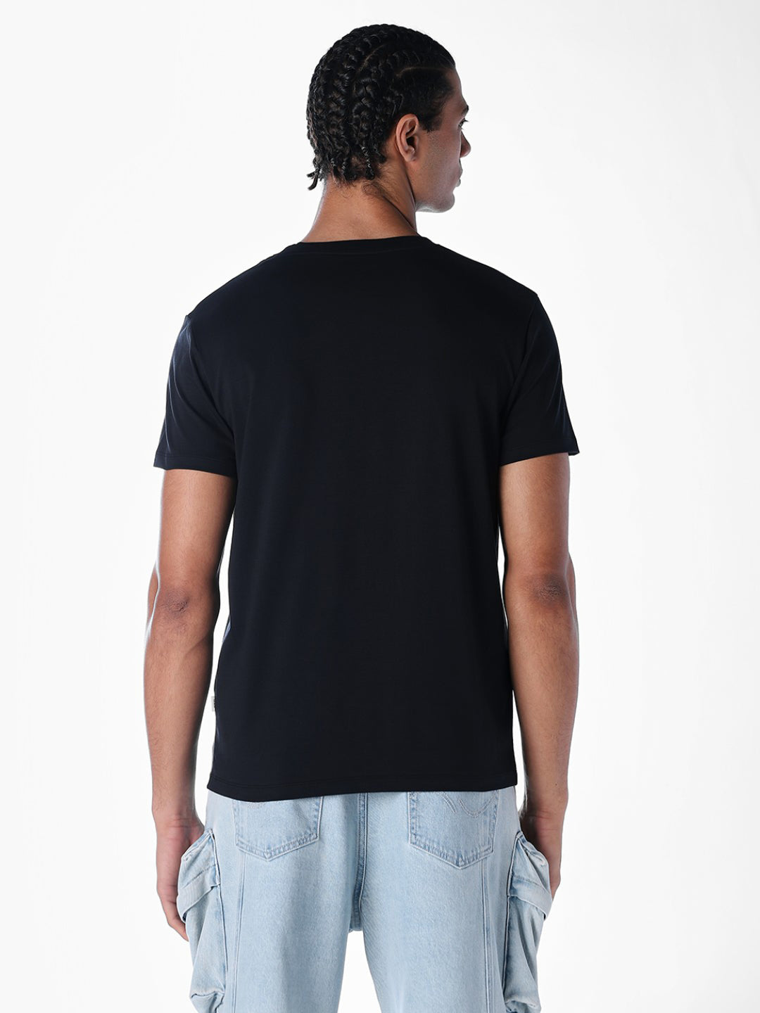 Logo Print Crew Neck T-shirt - Black