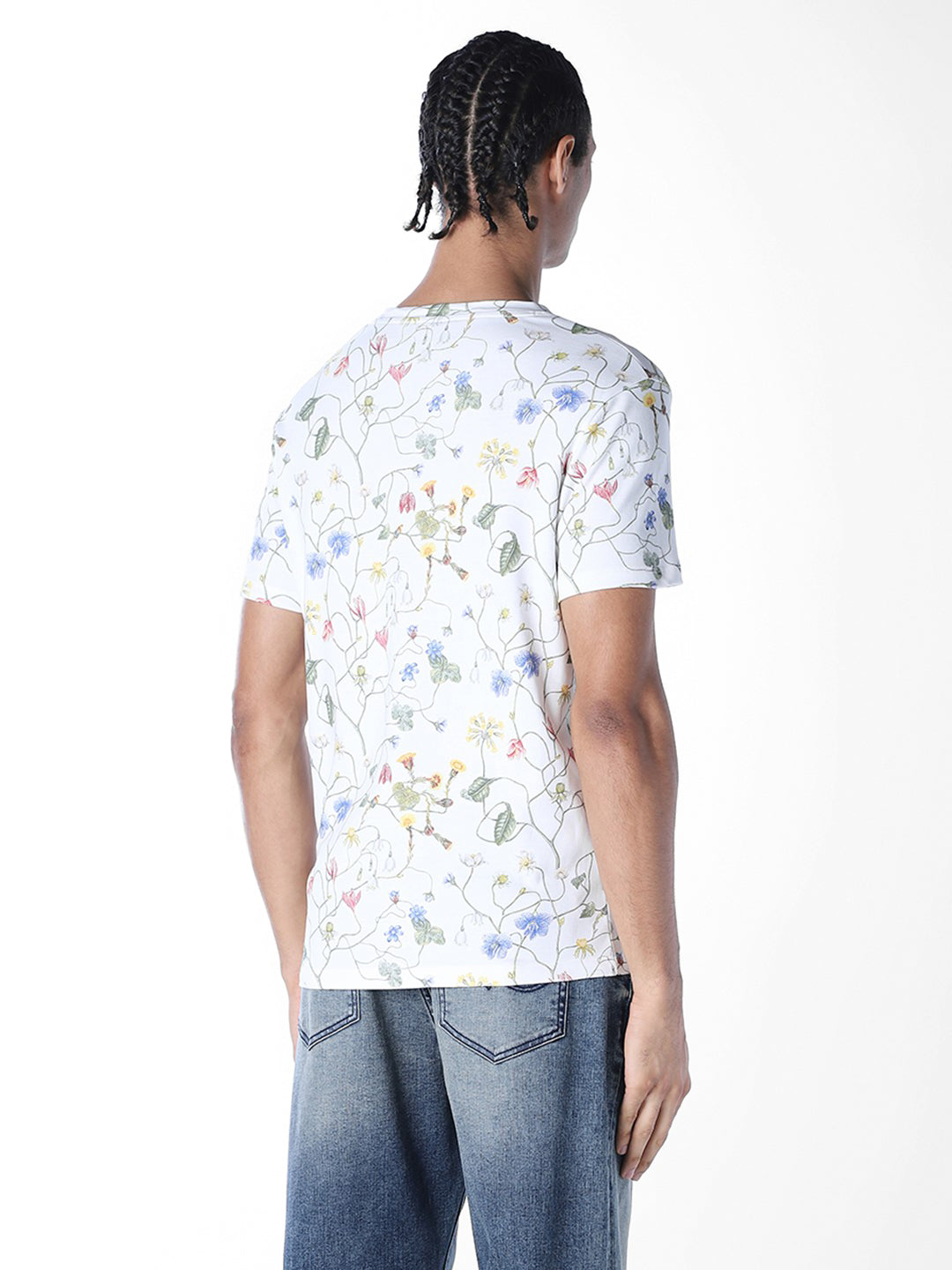 Floral Print Cotton T-shirt