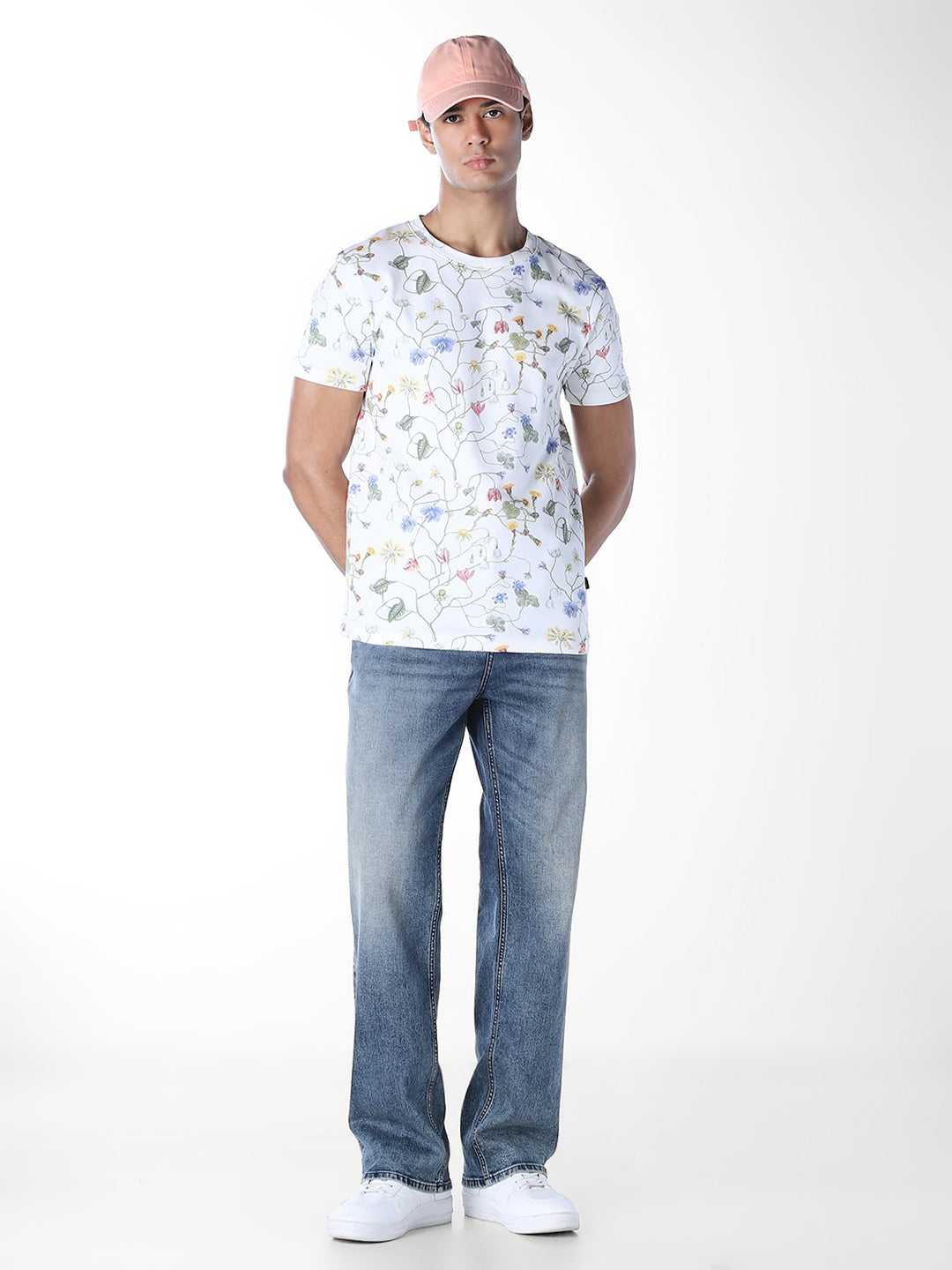 Floral Print Cotton T-shirt