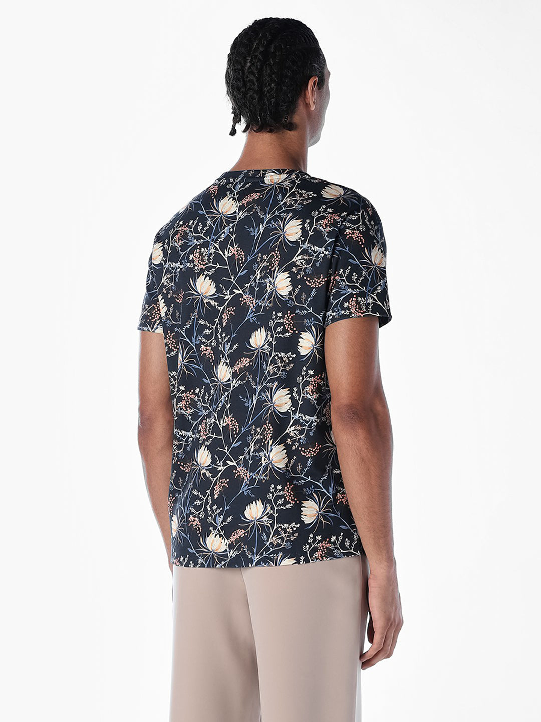 Printed Crew Neck T-shirt - Black