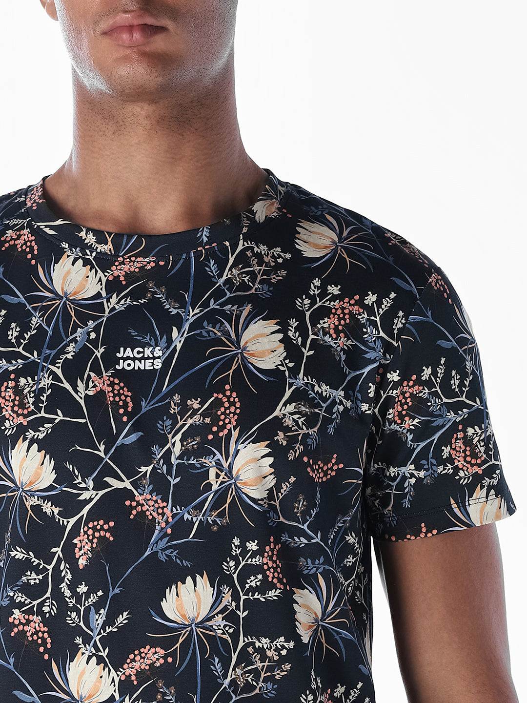 Printed Crew Neck T-shirt - Black