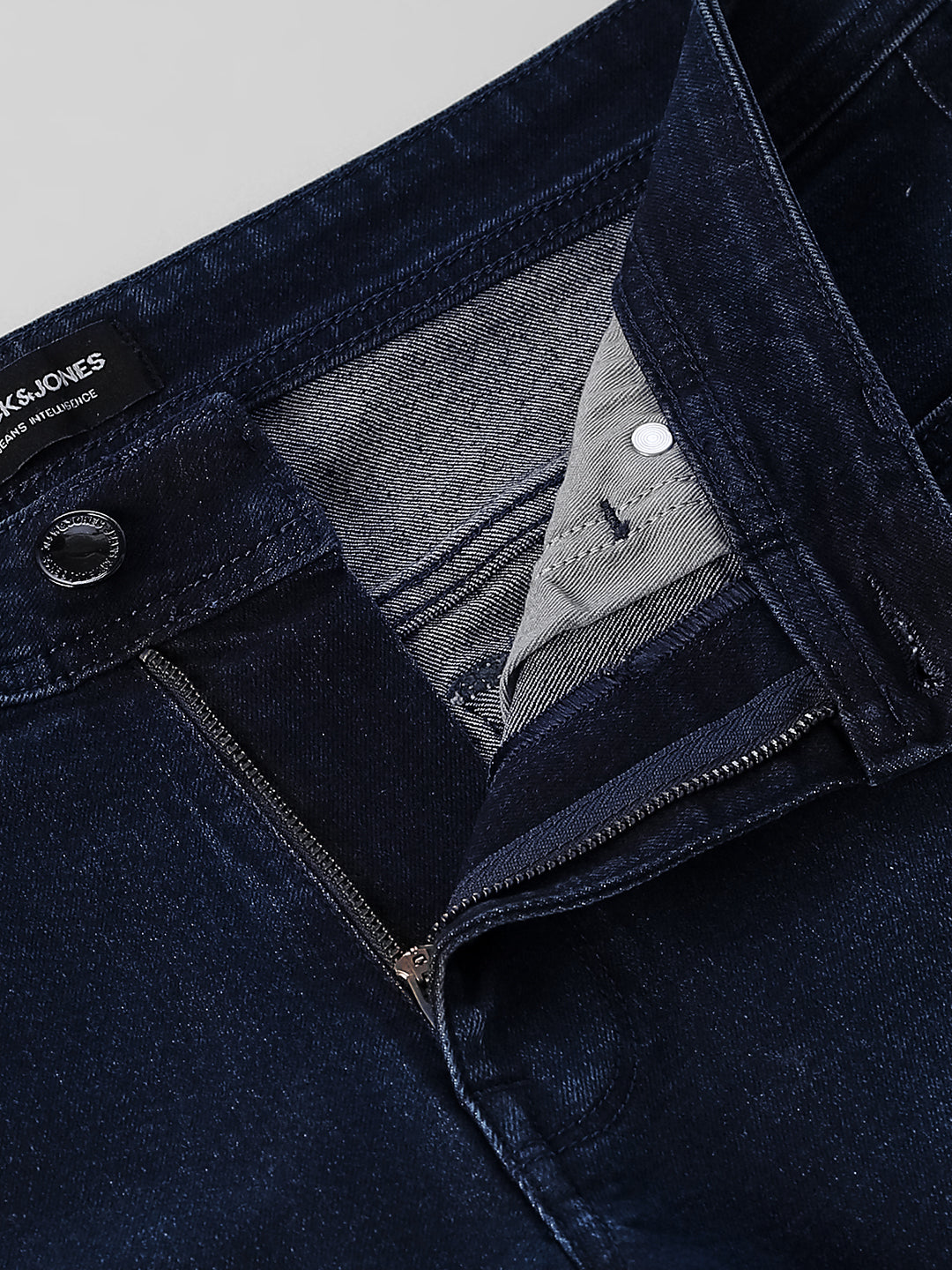 Dark Blue Cropped Brak Slim Fit Jeans