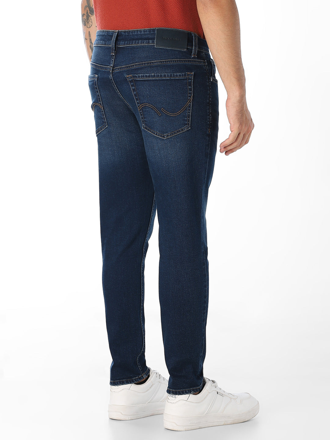 Dark Blue Brak Cropped Slim Fit Jeans