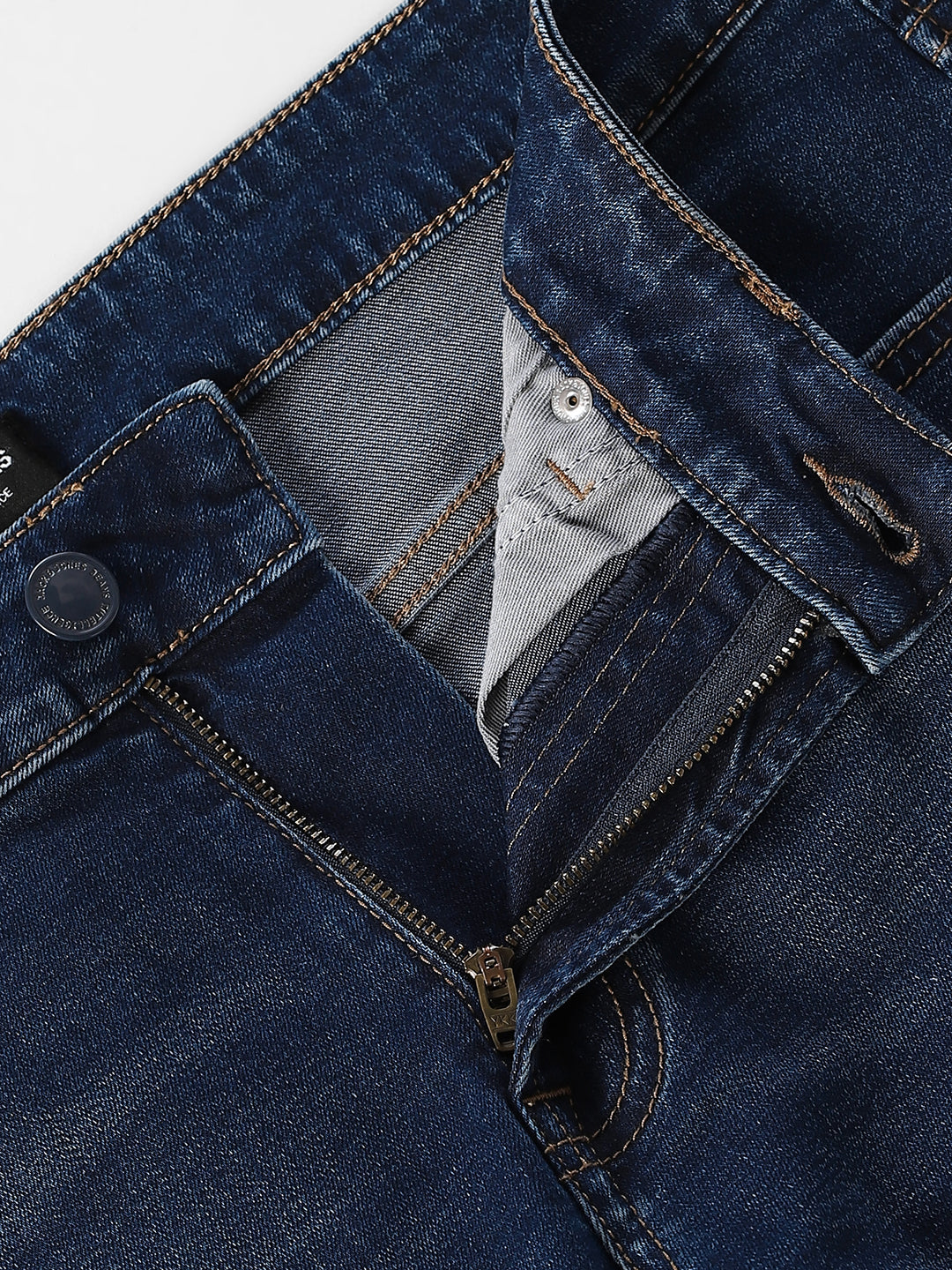 Dark Blue Brak Cropped Slim Fit Jeans