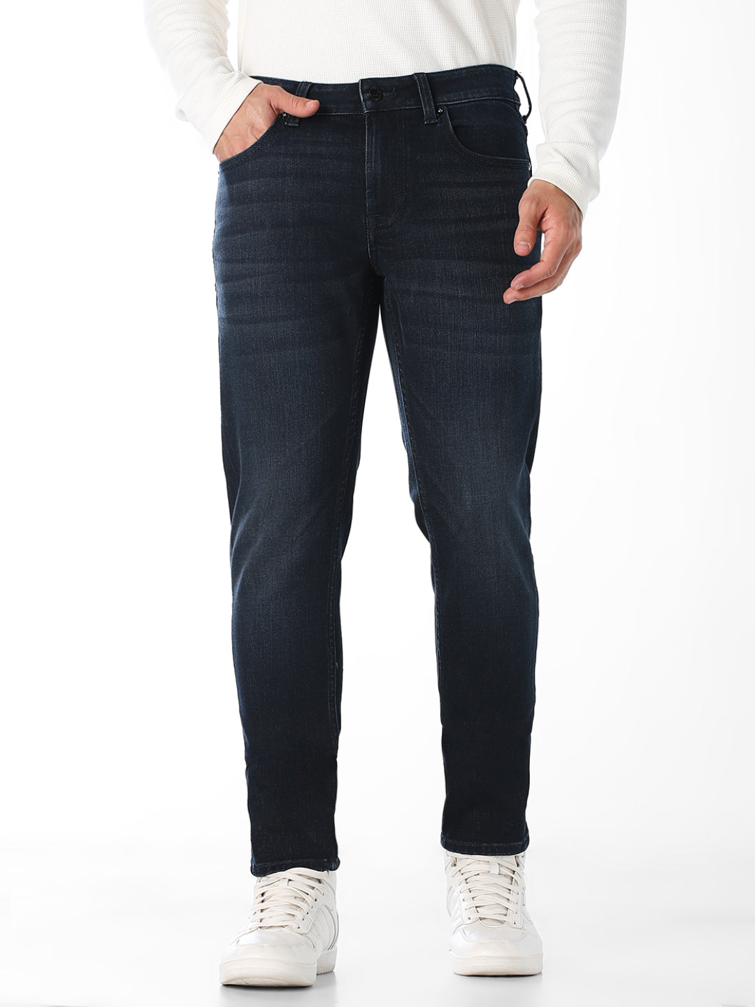 5 Pocket Brak Cropped Slim Fit Jeans