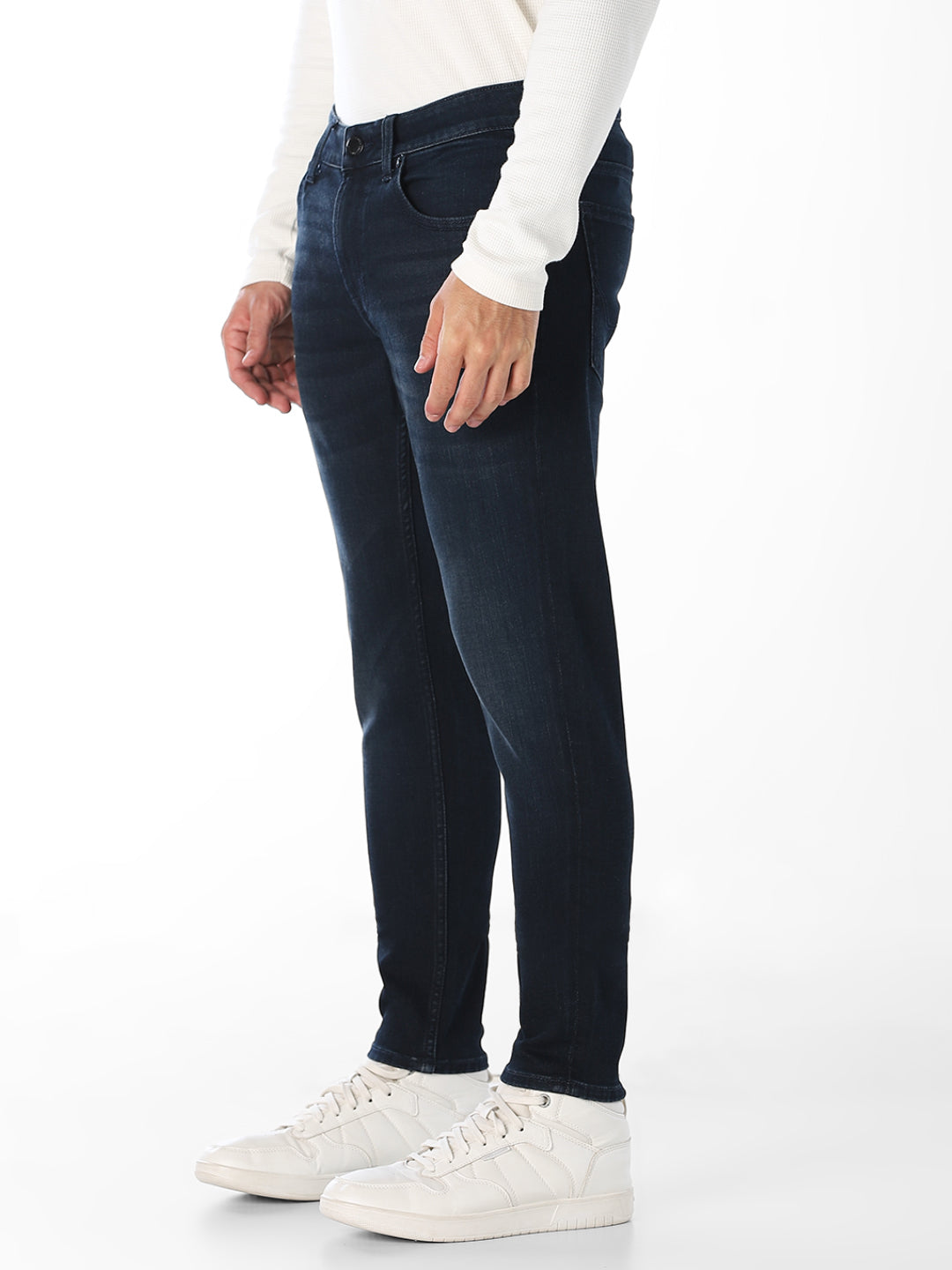 5 Pocket Brak Cropped Slim Fit Jeans