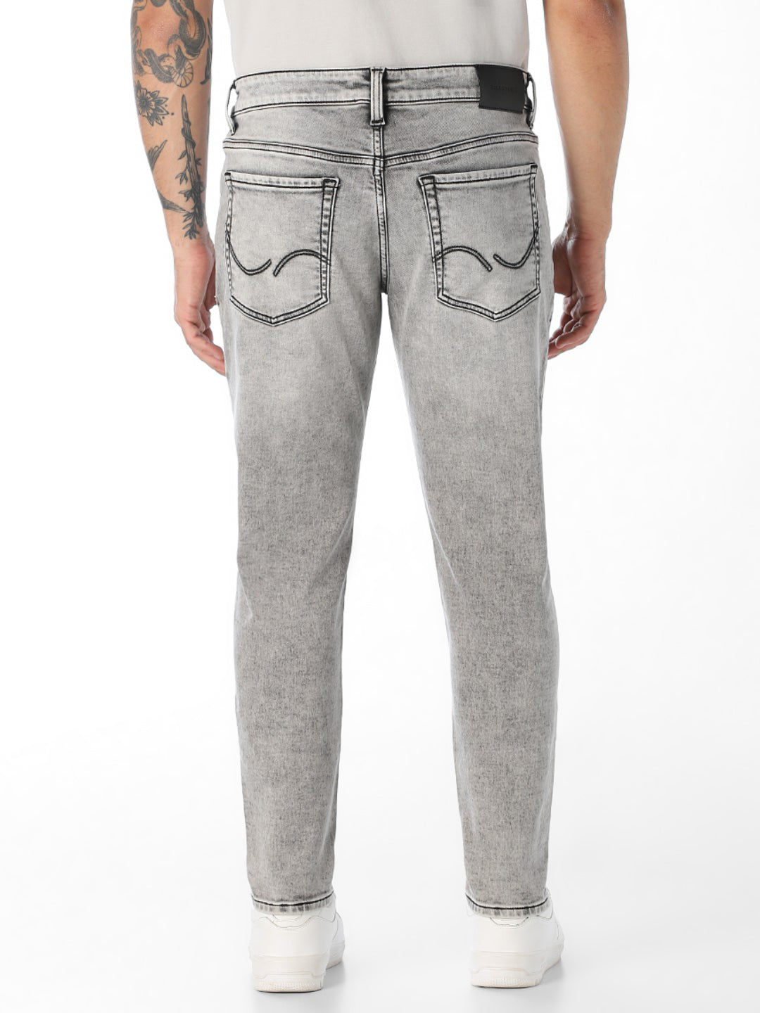 Grey Brak Cropped Slim Fit Jeans