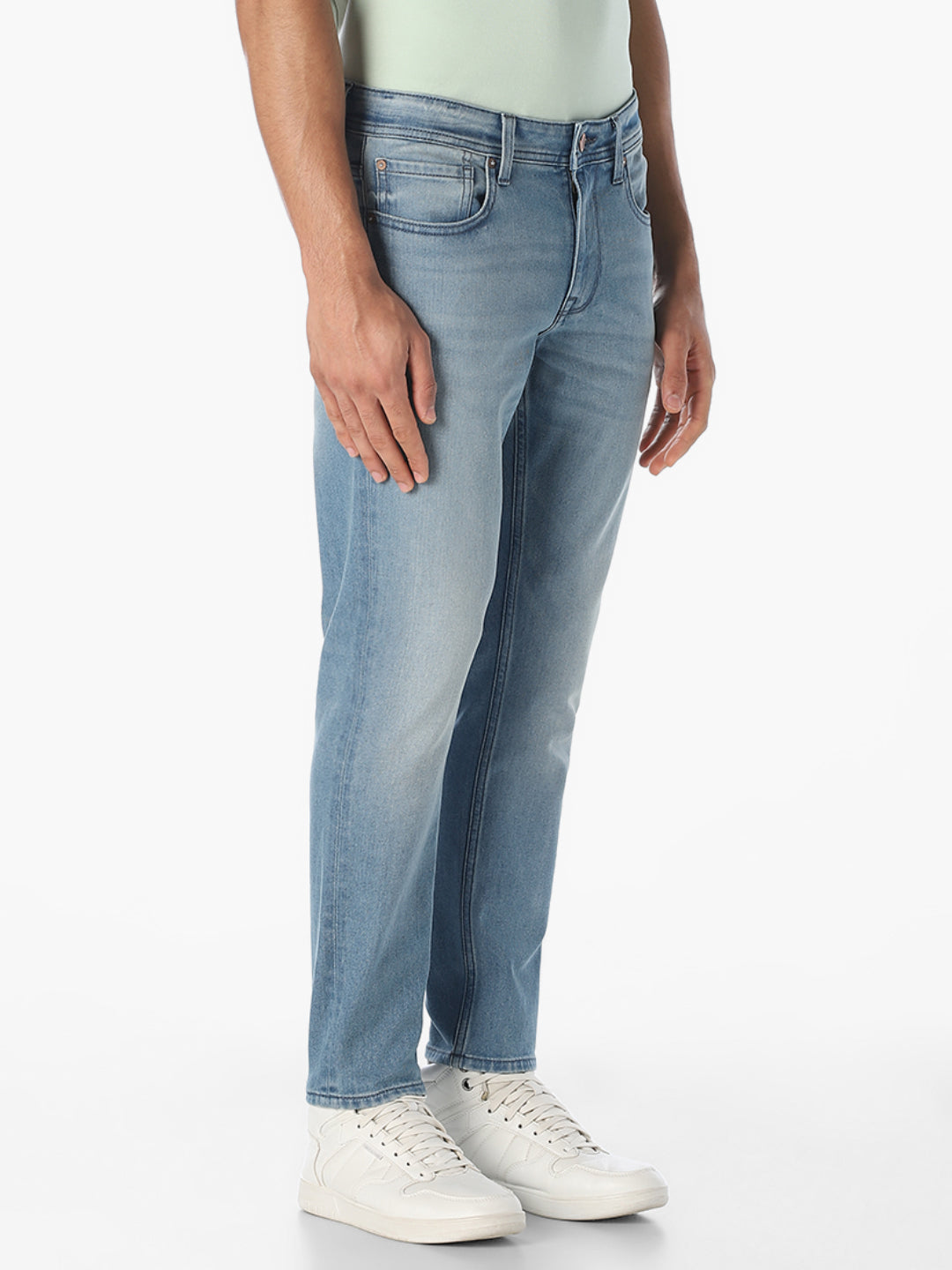 Light Blue Brak Cropped Slim Fit Jeans