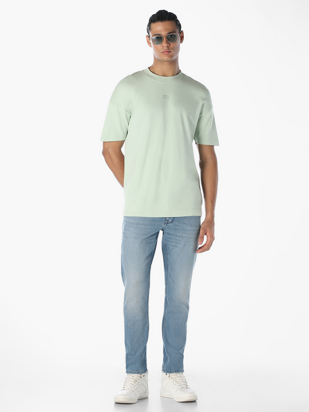 Light Blue Brak Cropped Slim Fit Jeans