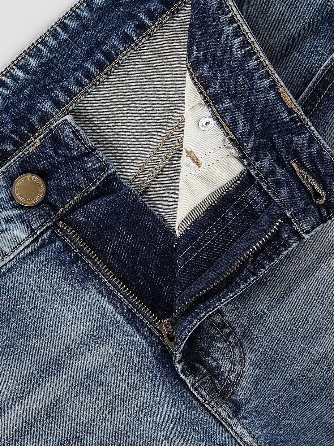 Washed Brak Slim Fit Jeans