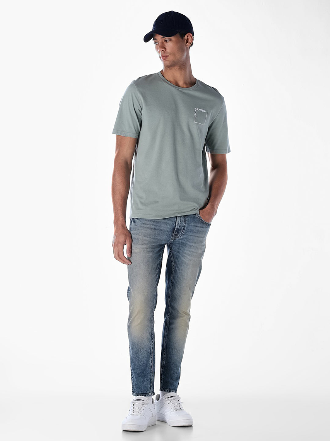 Washed Brak Slim Fit Jeans