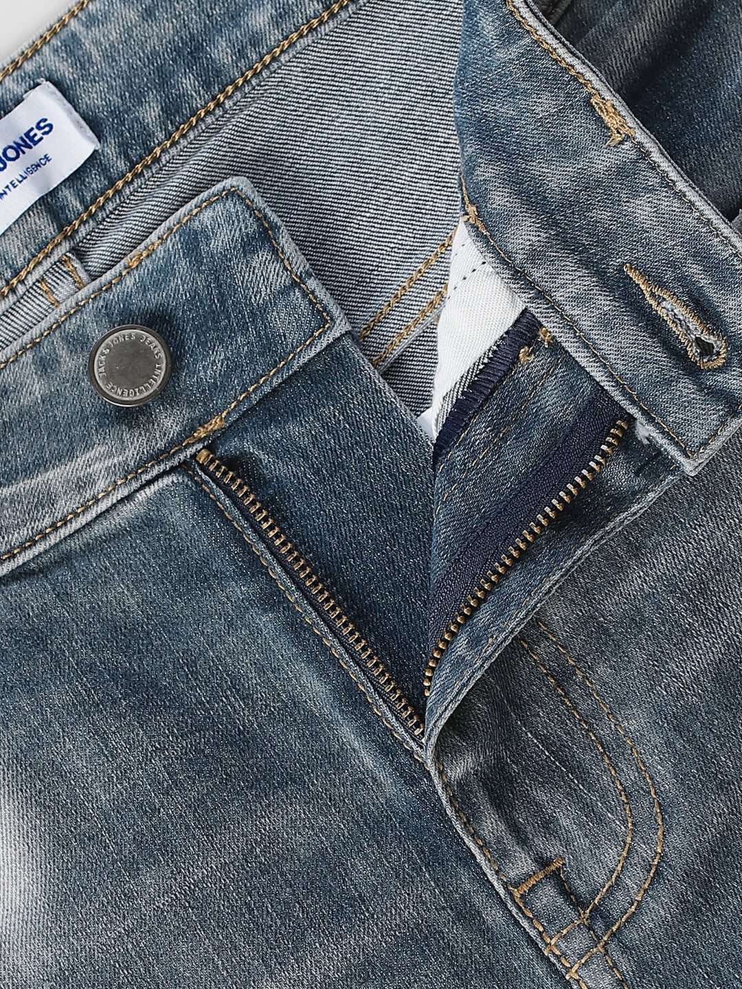 Mildly Distressed Cropped Slim Fit Jeans