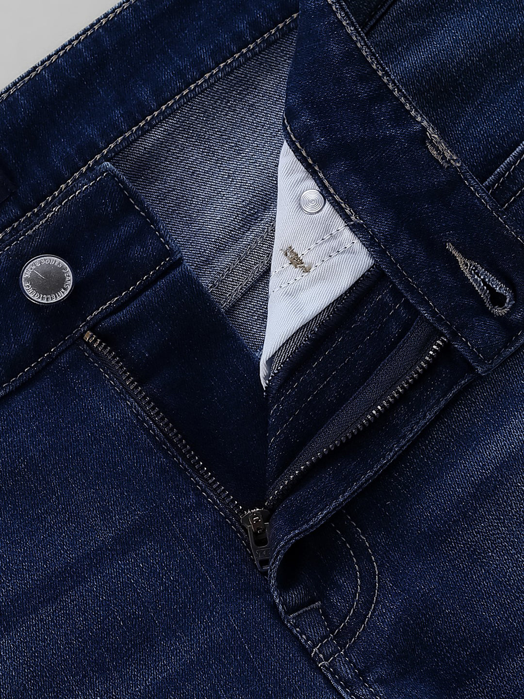 Washed Brak Slim Fit Jeans - Medium Blue