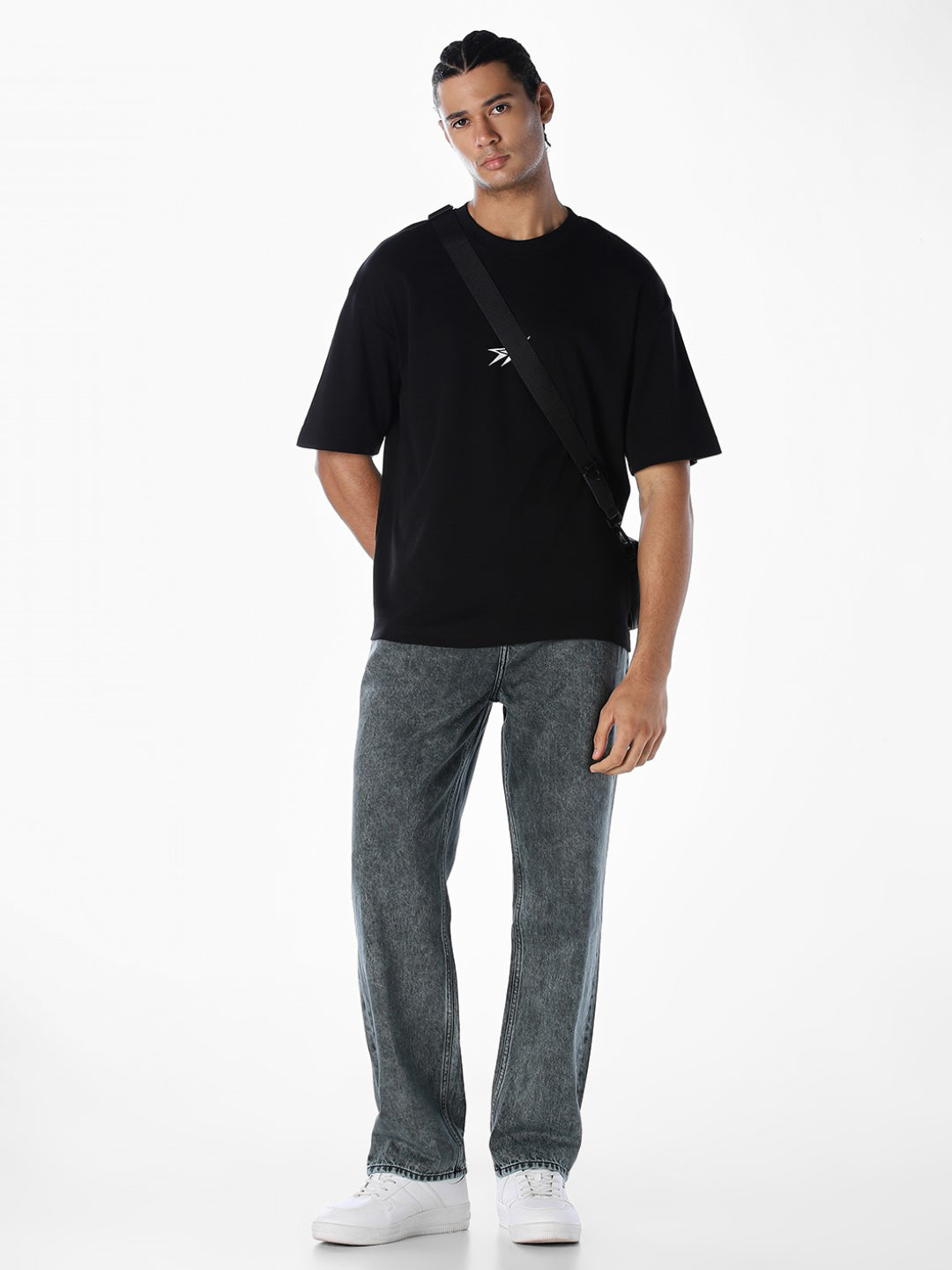 Grey 5 Pocket Dario Loose Fit Jeans