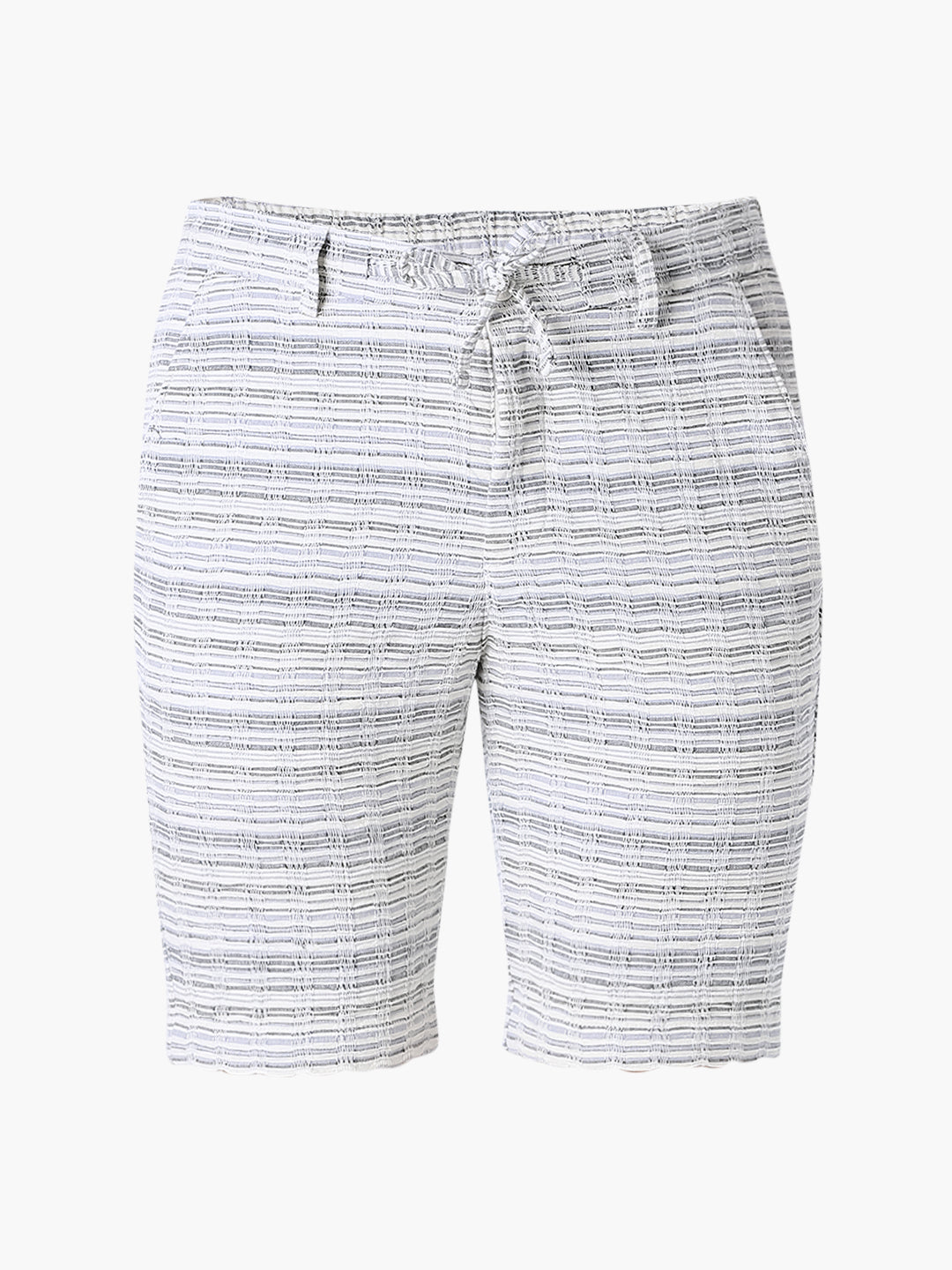 White Printed Regular Fit Shorts
