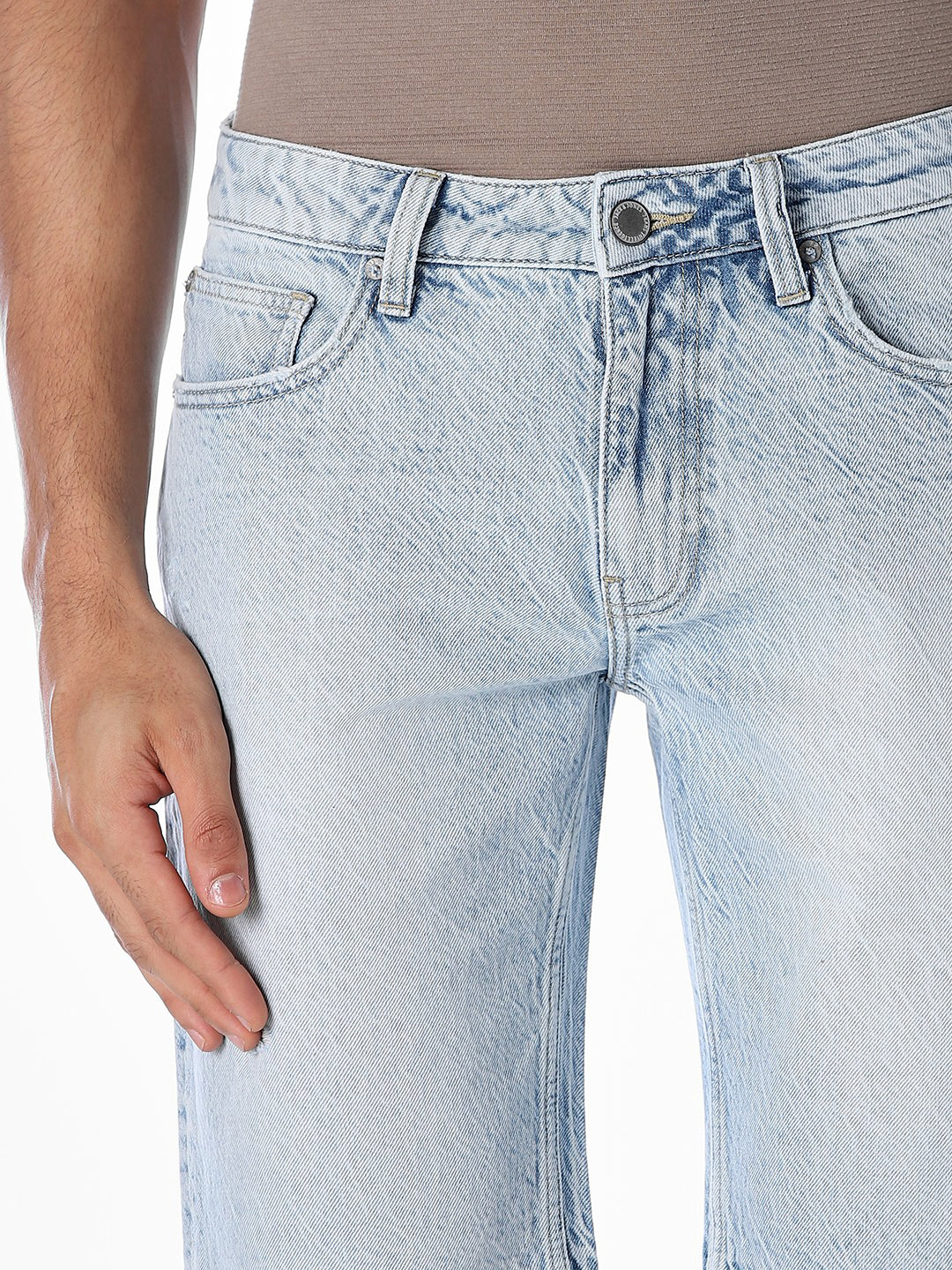 Light Blue 5 Pocket Denim Shorts