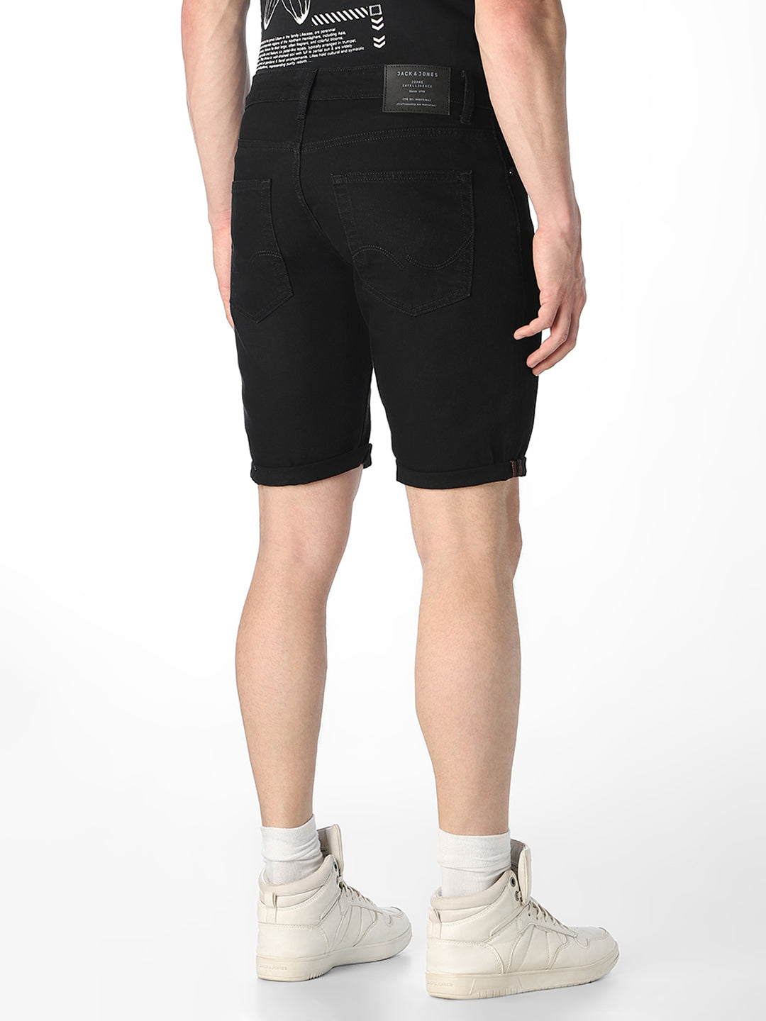 5 Pocket Black Denim Shorts