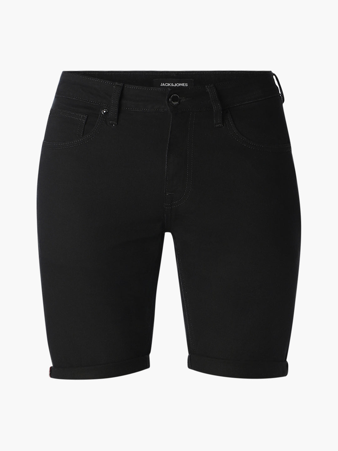 5 Pocket Black Denim Shorts