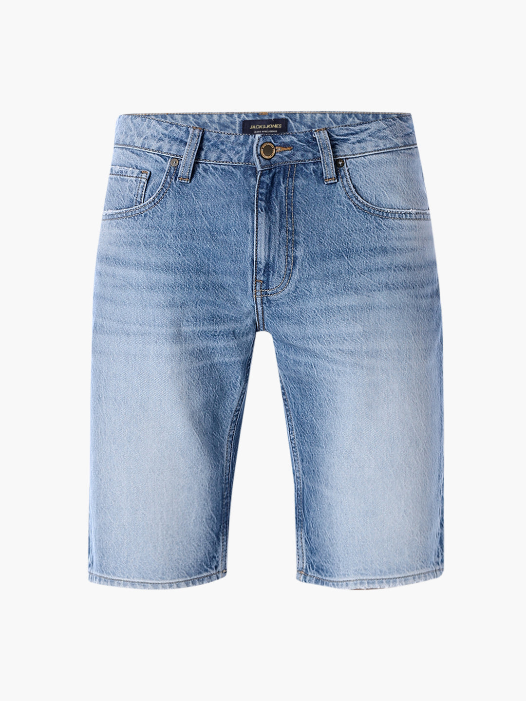 Blue Washed 5 Pocket Denim Shorts