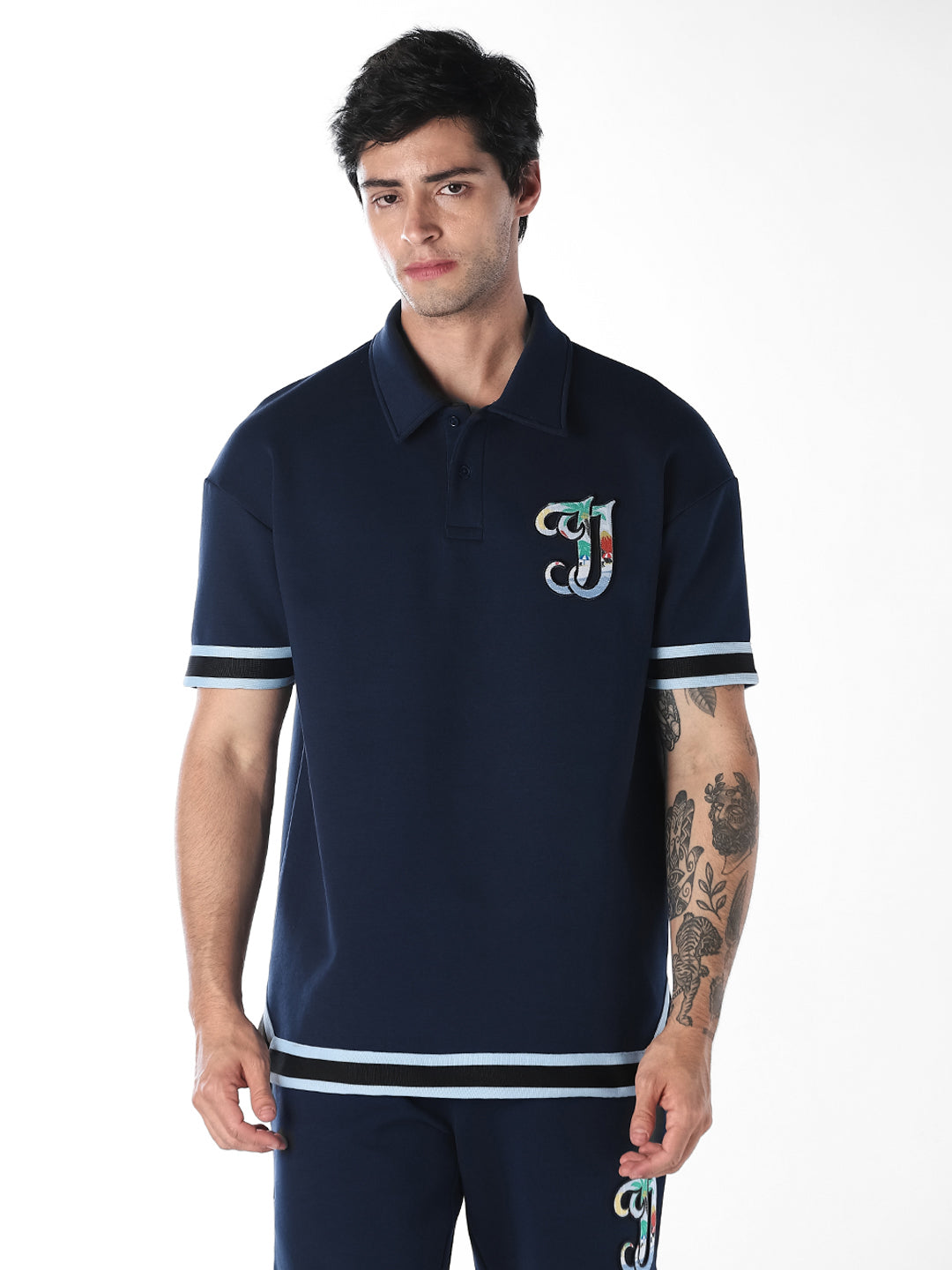 Embroidered Logo Boxy Fit Polo